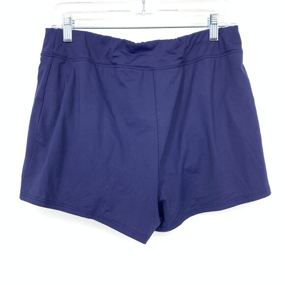 SOLD Lands End Swim Short Bottom Womens Size 10 Navy Blue - Picture 3 of 6